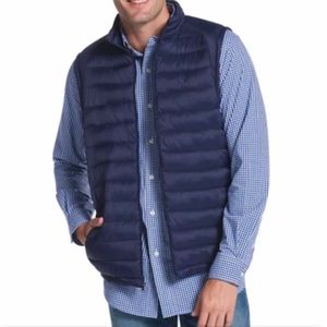 Men’s XXL Chaps Brand Navy Blue Puffer Vest with Pockets and Full Length Zipper